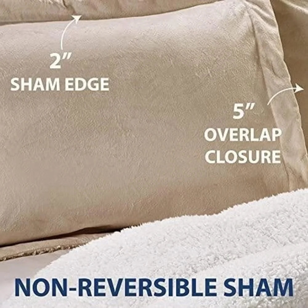 ⚡️Cathay Home Ultimate Luxury Reversible‎ Micromink & Sherpa Queen Comforter Set